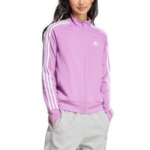 Adidas Women Plus Size 3 Stripe Tricot Track Jacket Size 1X Preloved Purple